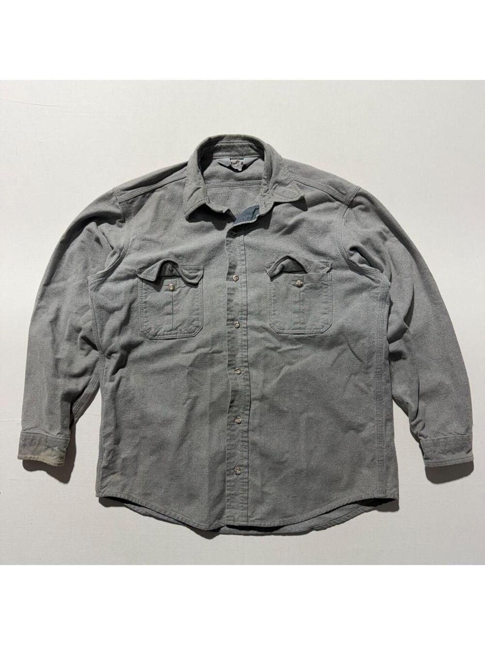 Vintage sportsman’s paradise grey heavyweight flannel shirt